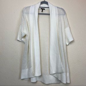 Sofia vergara short sleeve white open cardigan lar